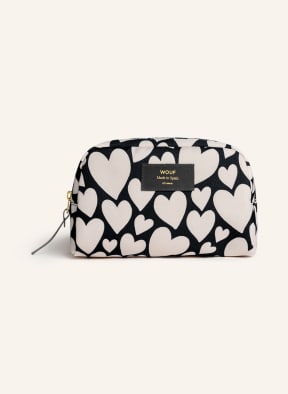 WOUF Kosmetiktasche BLACK LOVE BIG, Farbe: SCHWARZ/ ECRU (Bild 1)