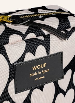 WOUF Kosmetiktasche BLACK LOVE BIG, Farbe: SCHWARZ/ ECRU (Bild 1)