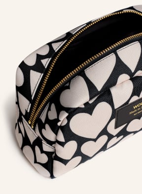WOUF Kosmetiktasche BLACK LOVE BIG, Farbe: SCHWARZ/ ECRU (Bild 1)