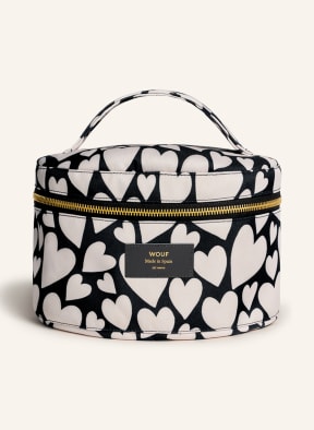 WOUF Kosmetiktasche BLACK LOVE XL, Farbe: SCHWARZ/ ECRU (Bild 1)