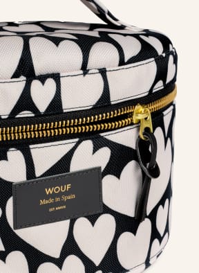 WOUF Kosmetiktasche BLACK LOVE XL, Farbe: SCHWARZ/ ECRU (Bild 1)
