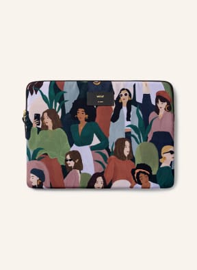 WOUF Laptop sleeve GINA, Color: GREEN/ DARK ORANGE/ LIGHT ORANGE (Image 1)