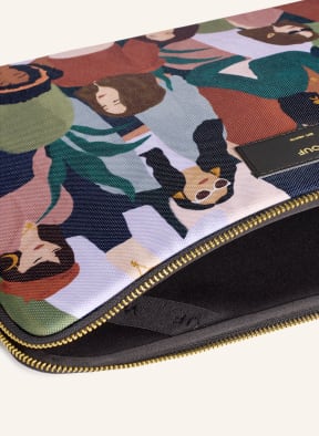 WOUF Laptop sleeve GINA, Color: GREEN/ DARK ORANGE/ LIGHT ORANGE (Image 1)