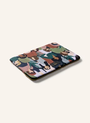 WOUF Laptop sleeve GINA, Color: GREEN/ DARK ORANGE/ LIGHT ORANGE (Image 1)