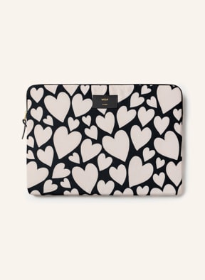 WOUF Laptop sleeve BLACK LOVE, Color: BLACK/ ECRU (Image 1)