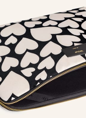 WOUF Laptop sleeve BLACK LOVE, Color: BLACK/ ECRU (Image 1)