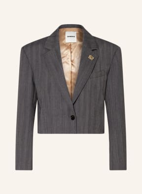 SANDRO Cropped-Blazer, Farbe: DUNKELGRAU/ GRAU (Bild 1)