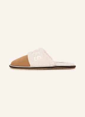 BOSS Hausschuhe SLID mit Teddyfell , Farbe: COGNAC/ ECRU (Bild 1)
