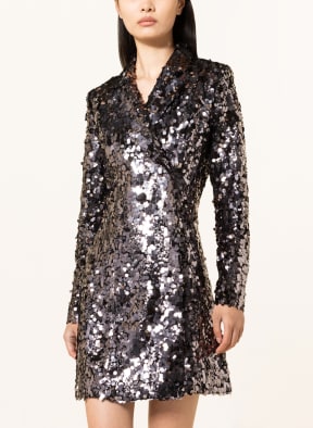 CLAUDIE PIERLOT Blazerkleid RESEAUTA mit Pailletten, Farbe: SCHWARZ/ PLATIN (Bild 1)