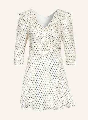SANDRO Kleid mit 3/4-Arm und Volants, Farbe: WEISS/ SCHWARZ (Bild 1)