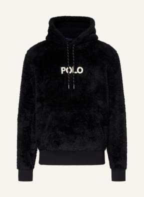POLO RALPH LAUREN Hoodie aus Teddyfell, Farbe: SCHWARZ (Bild 1)