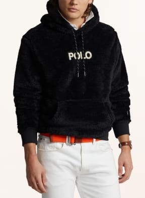 POLO RALPH LAUREN Hoodie aus Teddyfell, Farbe: SCHWARZ (Bild 1)