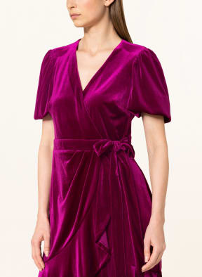 LAUREN RALPH LAUREN Wickelkleid BELVINA aus Samt , Farbe: FUCHSIA (Bild 1)