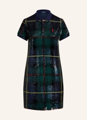 POLO RALPH LAUREN Kleid mit Pailletten, Farbe: DUNKELBLAU/ DUNKELGRÜN/ ROT (Bild 1)