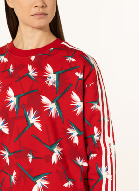 adidas Originals Bluza nierozpinana THEBE MAGUGU CREW, Kolor: CZERWONY/ ZIELONY/ PETROL (Obrazek 1)