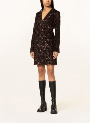 SAMSØE SAMSØE Dress FELICIA with sequins, Color: DARK BROWN (Image 1)
