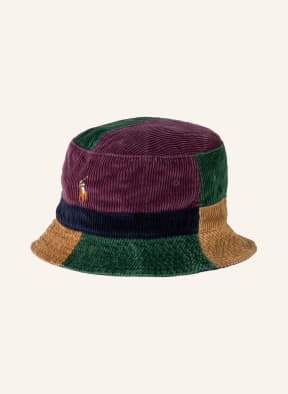 POLO RALPH LAUREN Bucket hat in corduroy , Color: FUCHSIA/ GREEN/ CAMEL (Image 1)