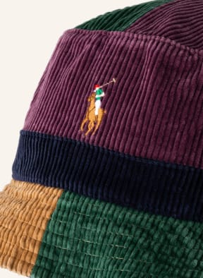POLO RALPH LAUREN Bucket hat in corduroy , Color: FUCHSIA/ GREEN/ CAMEL (Image 1)