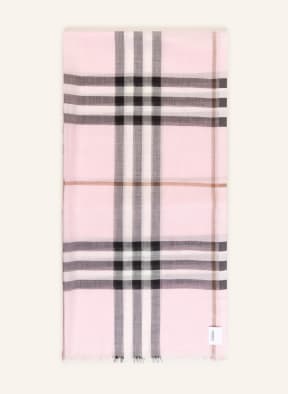 BURBERRY Scarf with silk in pink/ black | Breuninger