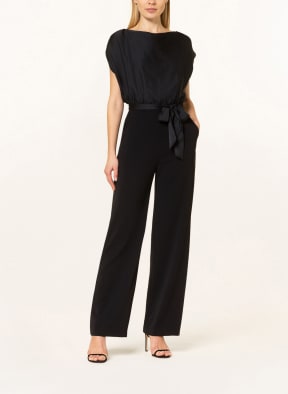SWING Jumpsuit im Materialmix, Farbe: SCHWARZ (Bild 1)