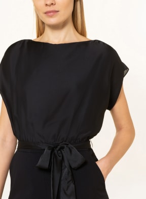 SWING Jumpsuit im Materialmix, Farbe: SCHWARZ (Bild 1)