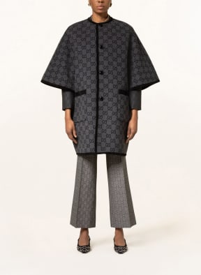 GUCCI Reversible wool coat, Color: BLACK/ GRAY (Image 1)