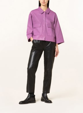 (THE MERCER) N.Y. Lederjacke, Farbe: LILA (Bild 1)