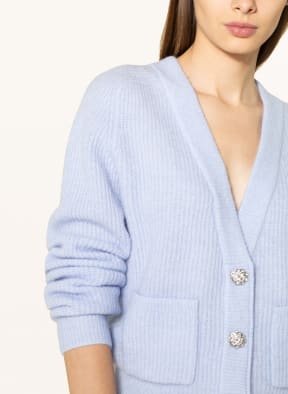 GANNI Strickjacke mit Alpaka, Farbe: HELLBLAU (Bild 1)