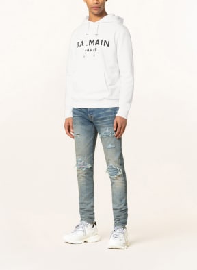 BALMAIN Hoodie , Color: WHITE/ BLACK (Image 1)