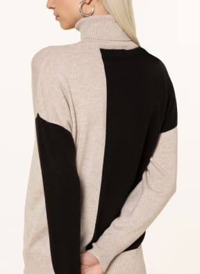 REISS Rollkragenpullover NOVA, Farbe: SCHWARZ/ BEIGE (Bild 1)