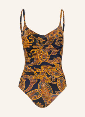 MARYAN MEHLHORN Underwired swimsuit MEMORY, Color: DARK BLUE/ DARK ORANGE (Image 1)