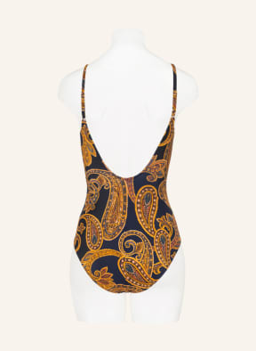 MARYAN MEHLHORN Underwired swimsuit MEMORY, Color: DARK BLUE/ DARK ORANGE (Image 1)