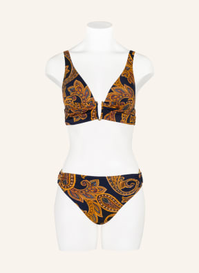 MARYAN MEHLHORN Basic-Bikini-Hose MEMORY, Farbe: DUNKELBLAU/ DUNKELORANGE (Bild 1)
