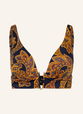MARYAN MEHLHORN Bralette bikini top MEMORY, Color: DARK BLUE/ DARK ORANGE (Image 1)