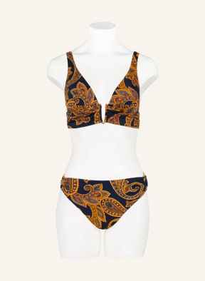 MARYAN MEHLHORN Bralette bikini top MEMORY, Color: DARK BLUE/ DARK ORANGE (Image 1)