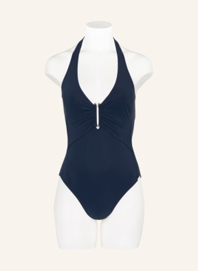 MARYAN MEHLHORN Halter neck swimsuit HONESTY, Color: DARK BLUE (Image 1)
