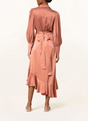 ZIMMERMANN Silk dress in wrap look, Color: SALMON (Image 1)