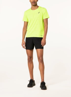 ASICS Running T-shirt VENTILATE 2.0 made of mesh, Color: NEON GREEN (Image 1)