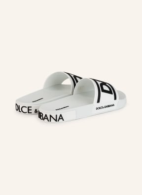 DOLCE & GABBANA Slides, Color: WHITE/ BLACK (Image 1)
