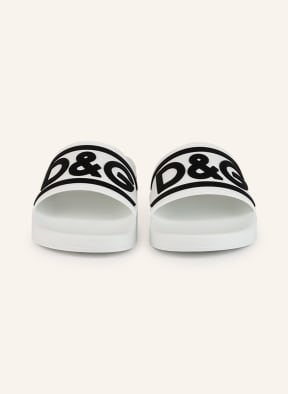 DOLCE & GABBANA Slides, Color: WHITE/ BLACK (Image 1)