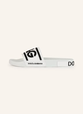 DOLCE & GABBANA Slides, Color: WHITE/ BLACK (Image 1)