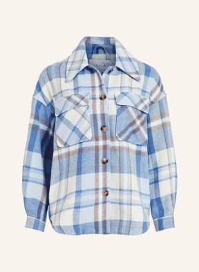 VILA Overshirt, Farbe: WEISS/ HELLBLAU/ CAMEL (Bild 1)