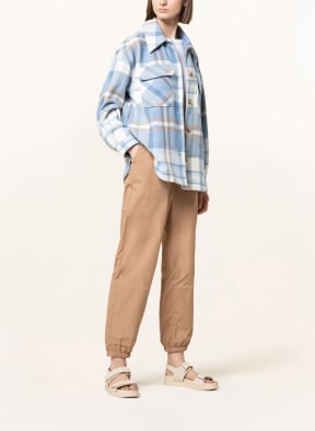 VILA Overshirt, Farbe: WEISS/ HELLBLAU/ CAMEL (Bild 1)