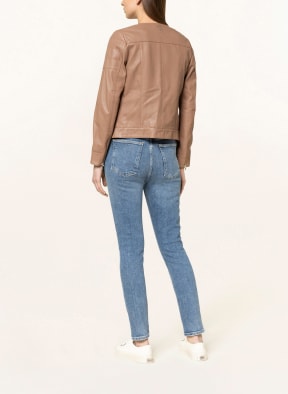 MOS MOSH Leather jacket GIANNA with studs, Color: LIGHT BROWN (Image 1)
