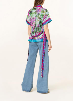 DOLCE & GABBANA Silk blouse, Color: FUCHSIA/ TURQUOISE/ GREEN (Image 1)