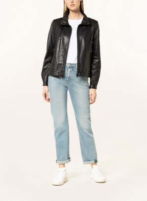 MILESTONE Leather jacket SOLEY, Color: BLACK (Image 1)