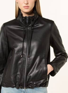 MILESTONE Leather jacket SOLEY, Color: BLACK (Image 1)