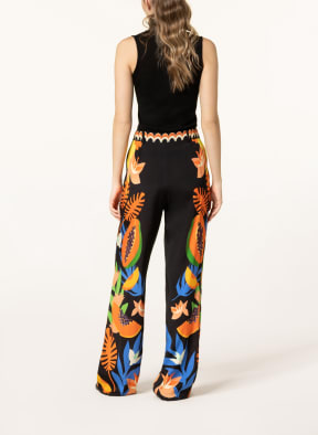 IVI collection Wide leg trousers, Color: ORANGE/ BLACK/ GREEN (Image 1)