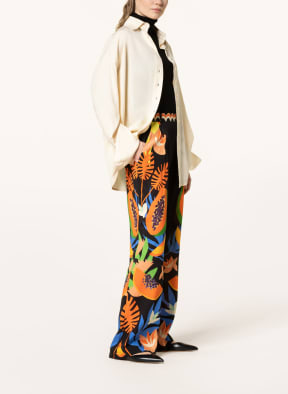IVI collection Wide leg trousers, Color: ORANGE/ BLACK/ GREEN (Image 1)