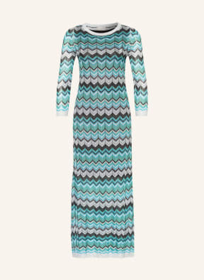MRS & HUGS Knit dress with glitter thread, Color: TURQUOISE/ LIGHT GRAY/ DARK GRAY (Image 1)